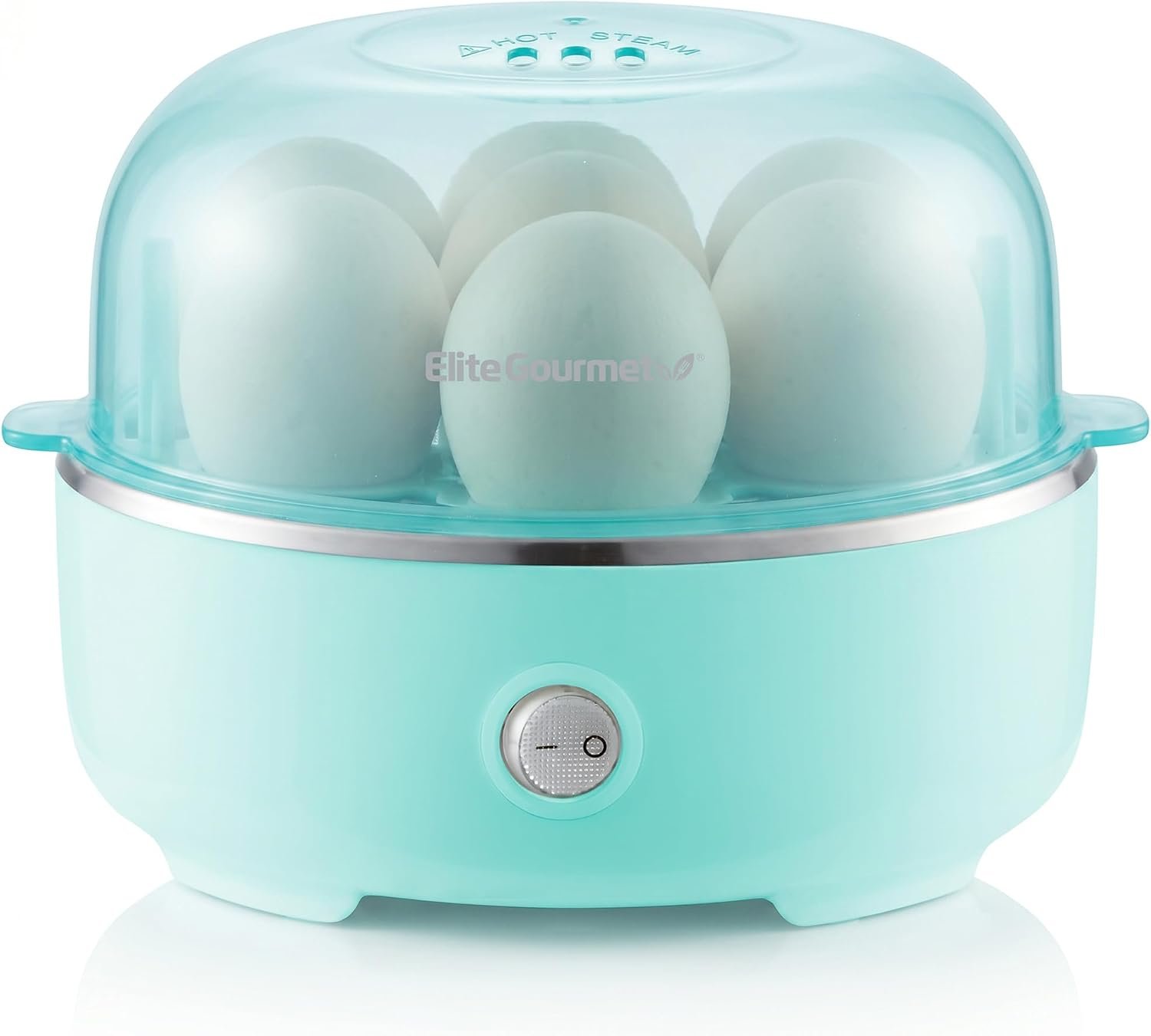 Elite Gourmet Easy Egg Cooker, 7-Egg, Retro Mint